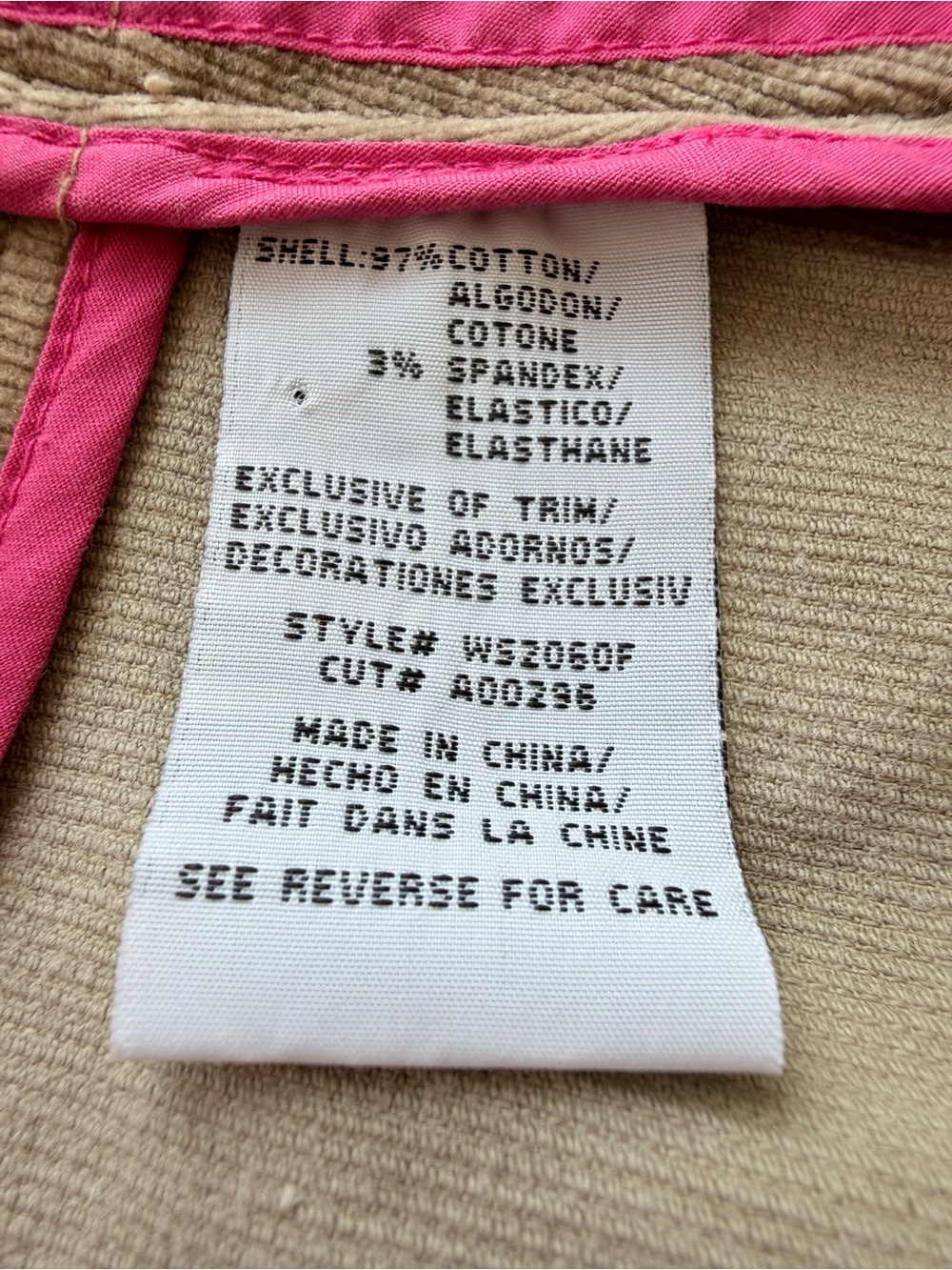 Y2K True Meaning Tan Corduroy Blazer with Yellow Floral Embroidery XS Vintage - Picture 9 of 10